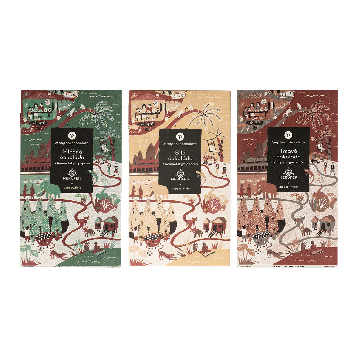 Chocolate with Kampot M pepper - .Pepper..Chacolate (3x50g)
