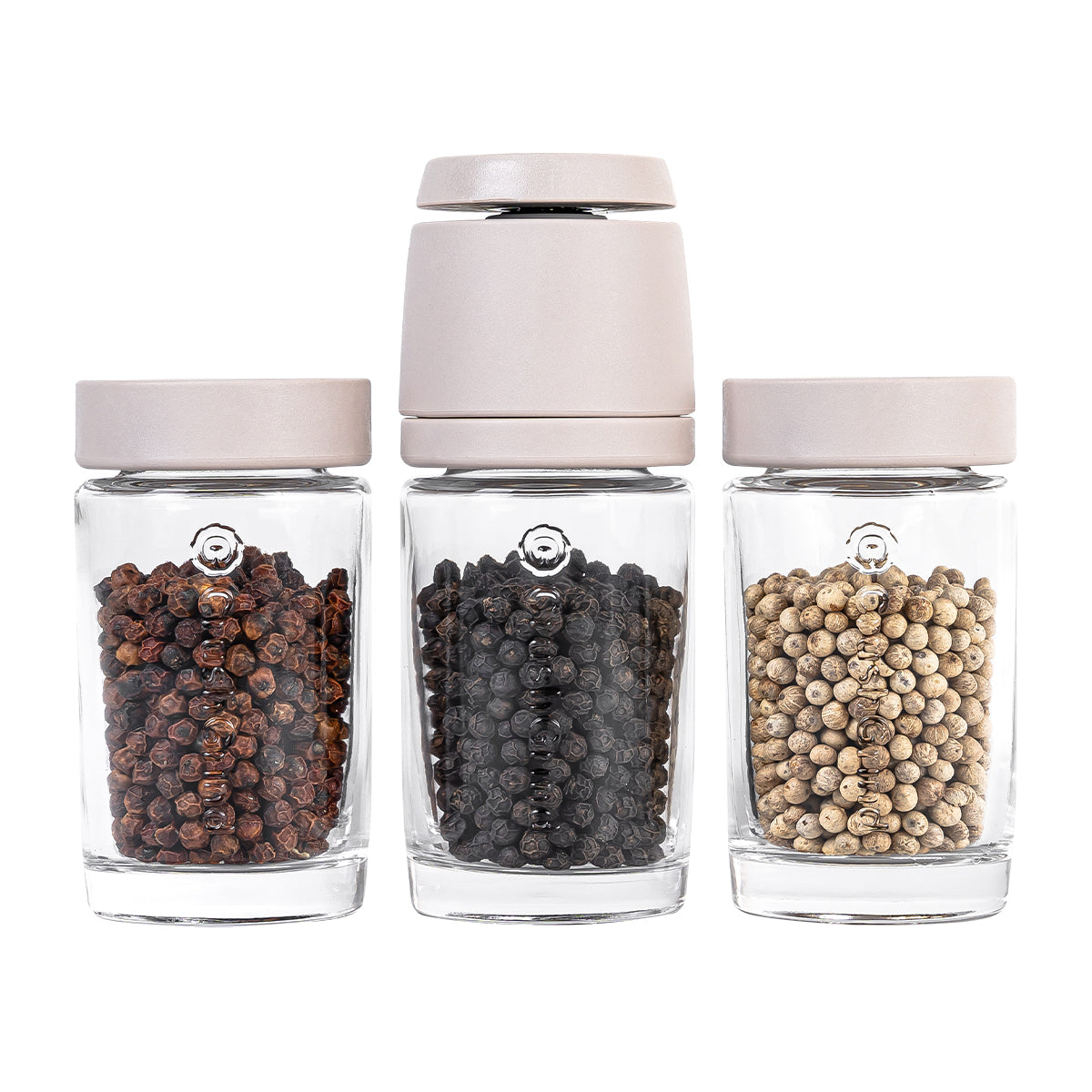 Crushgrind pepper grinder with 2 glass tanks and 3x50g pepper