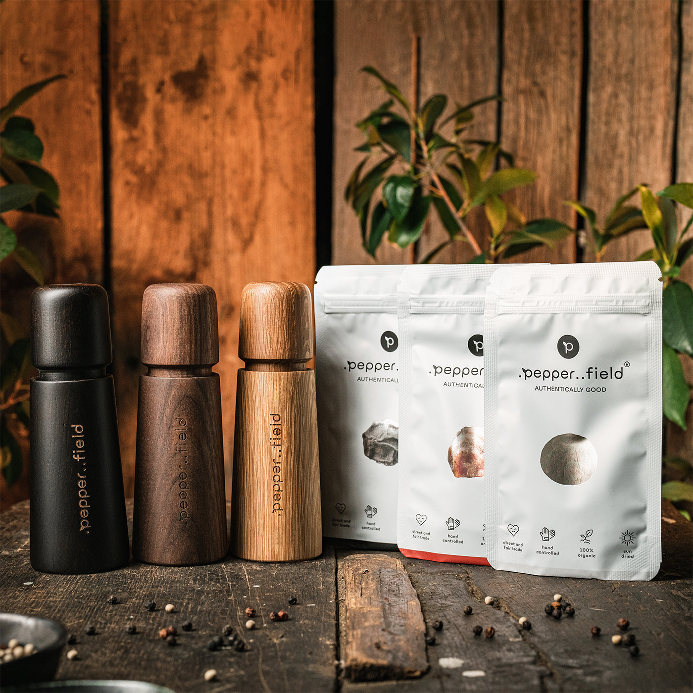 Set of Scandinavian Mills for Pepper (17cm) + Starterpack (3x20g)